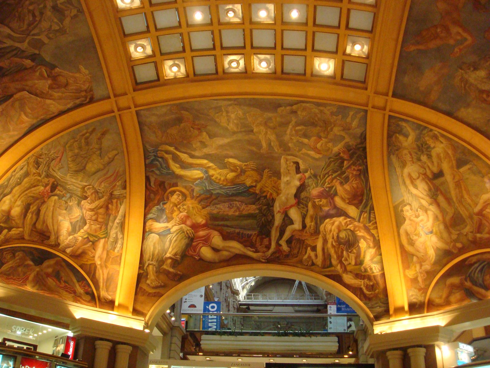 The ornate painted ceiling we found in Buenos Aires