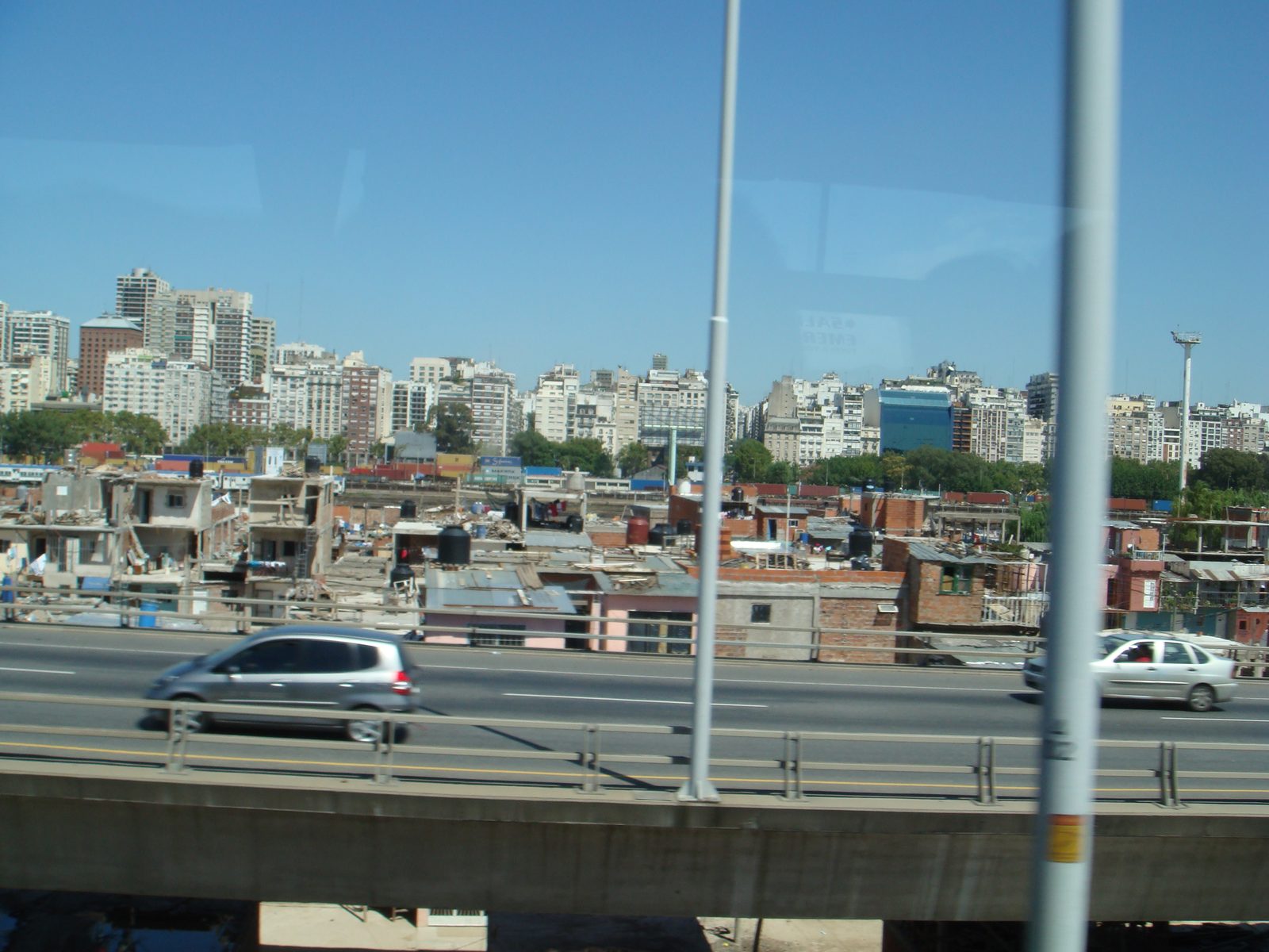 The city skyline from the highway on the drive out