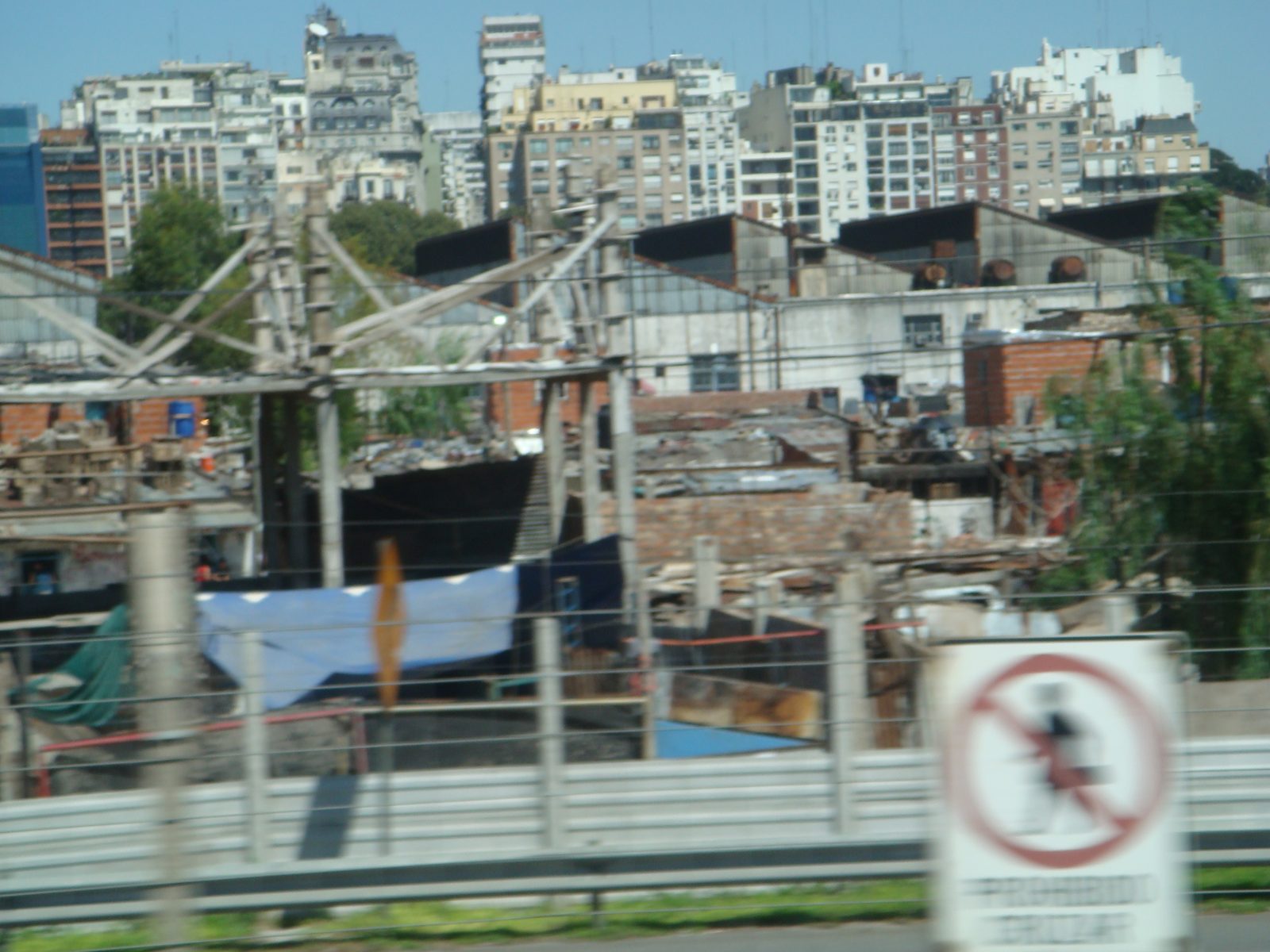 A residential district along the highway