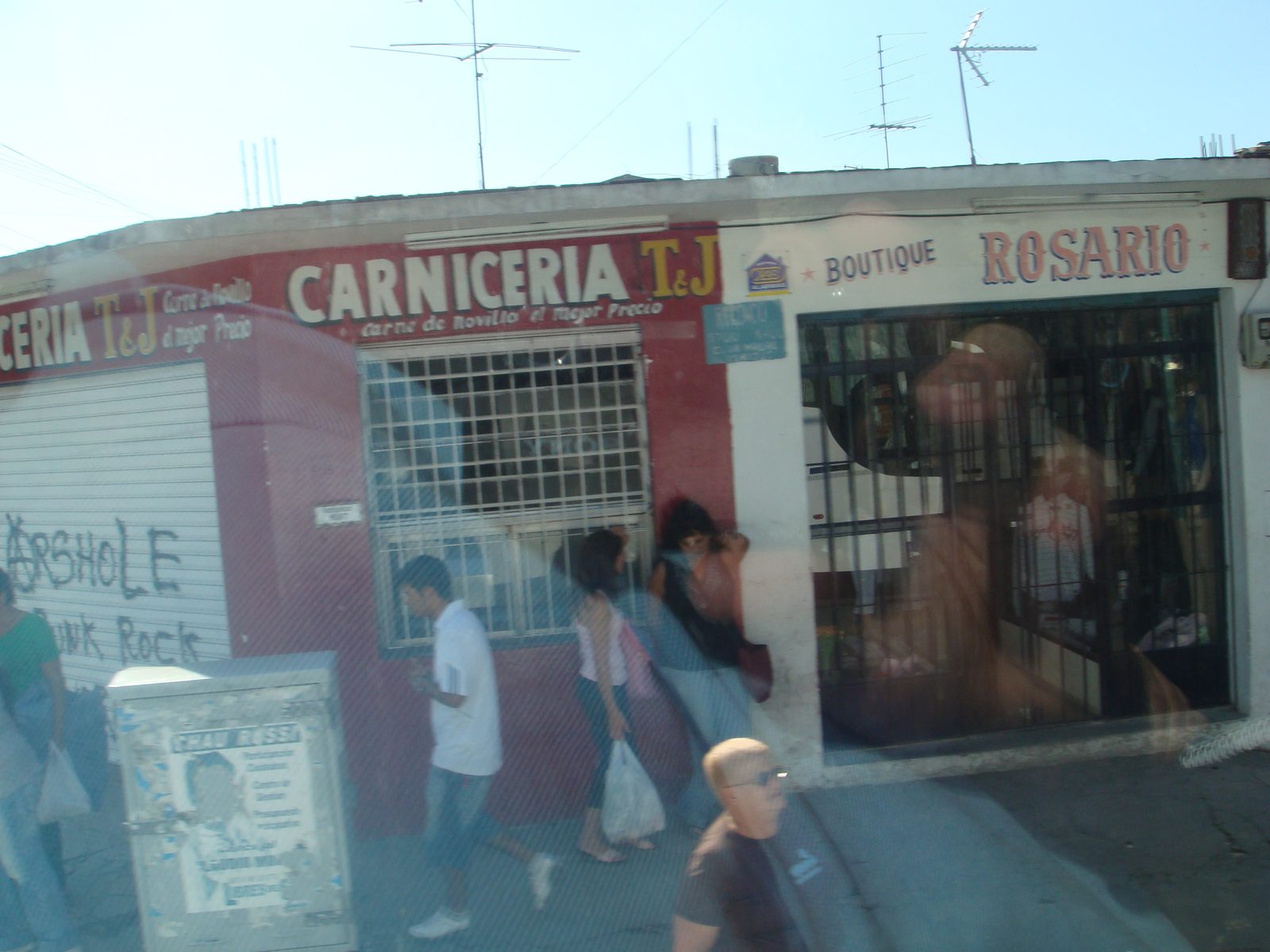 A butcher shop along the neighborhood tour route