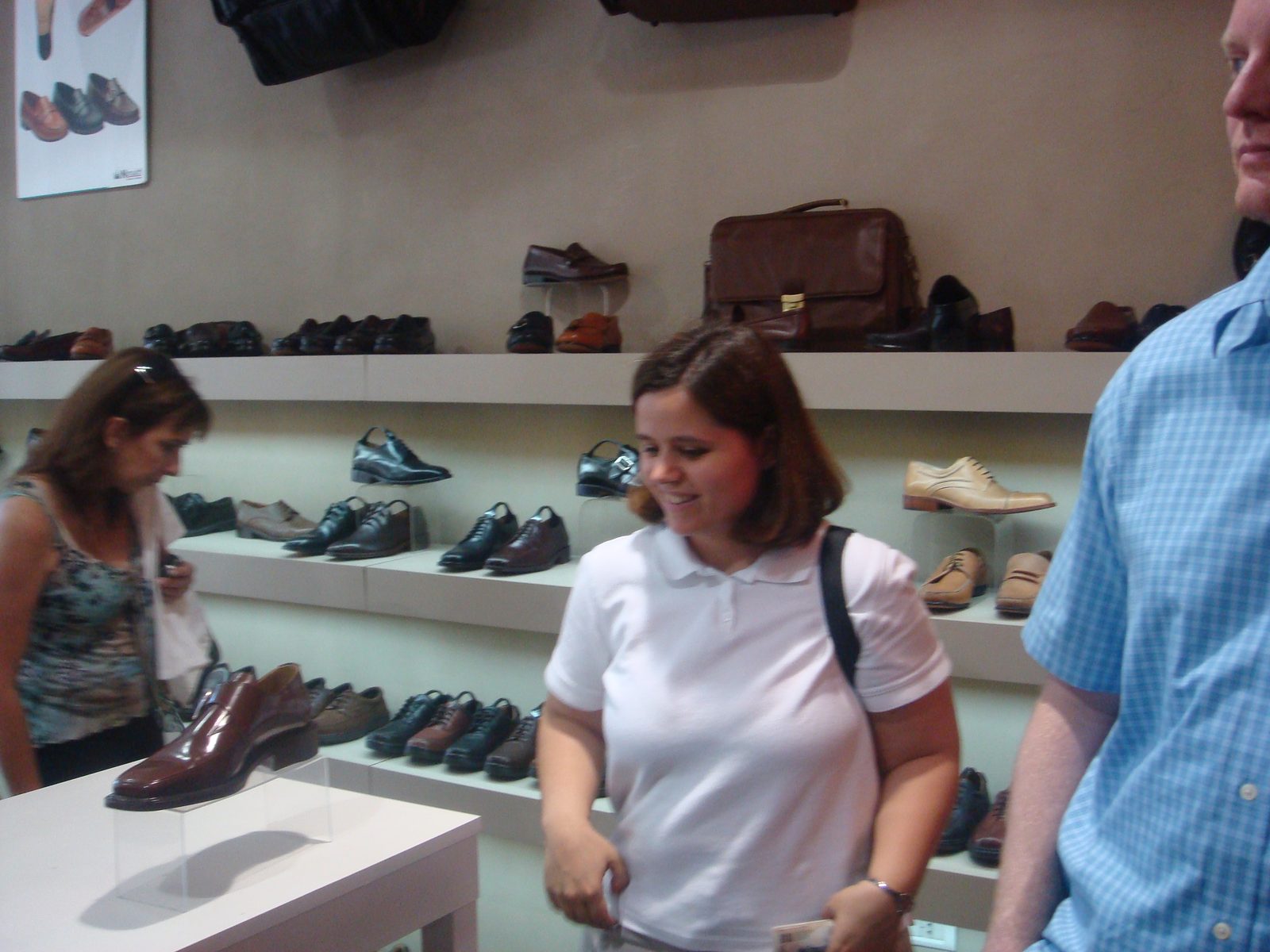Browsing the shelves at the shoe shop