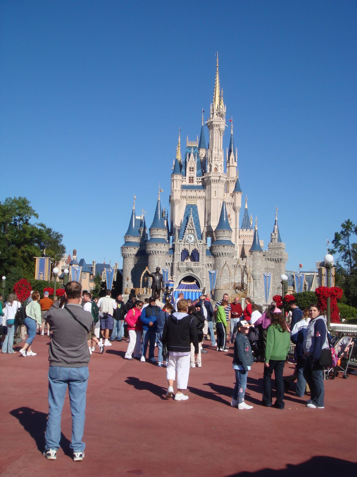 Walking up toward Cinderella Castle