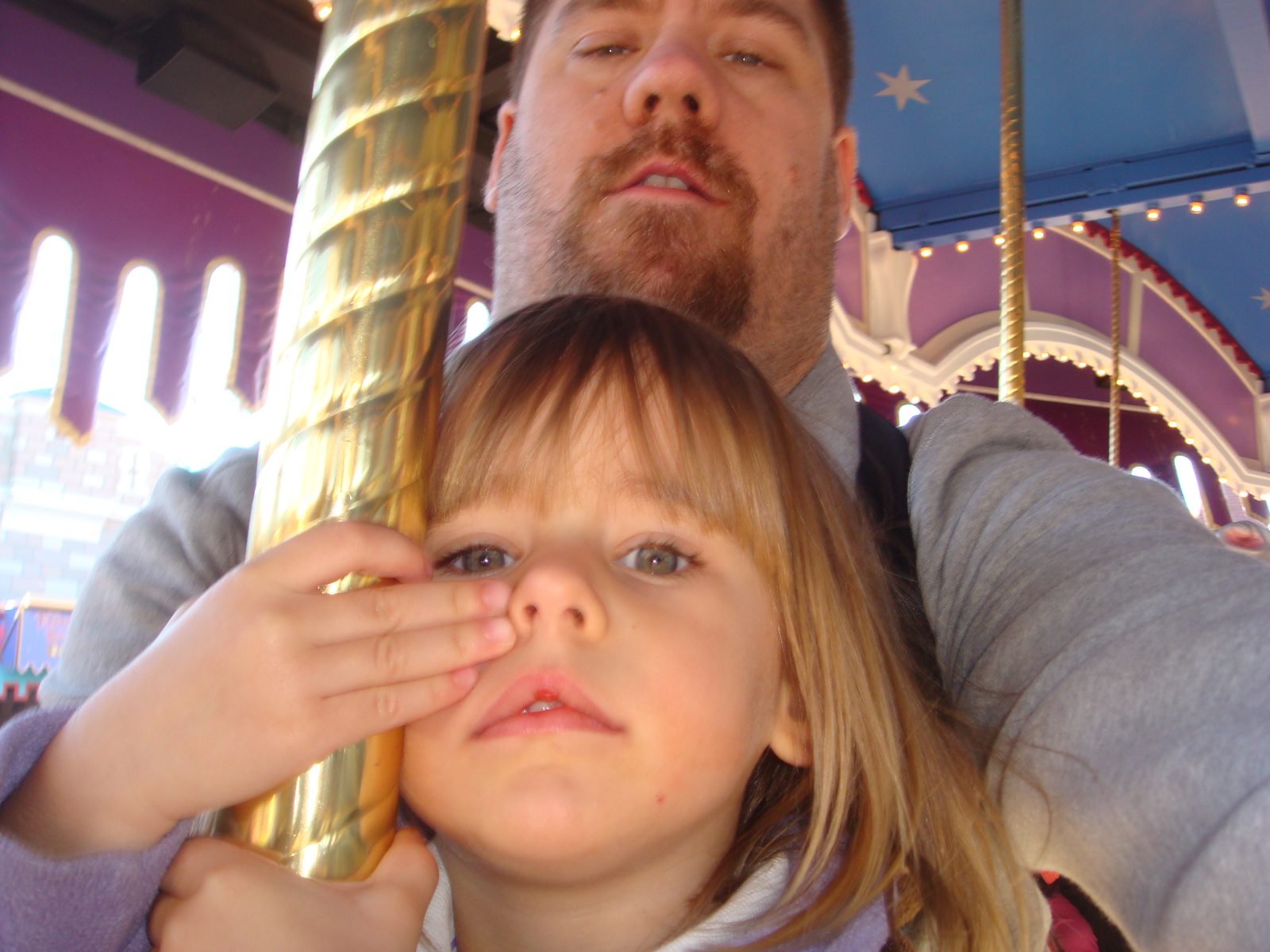 Lisa and me on the carousel
