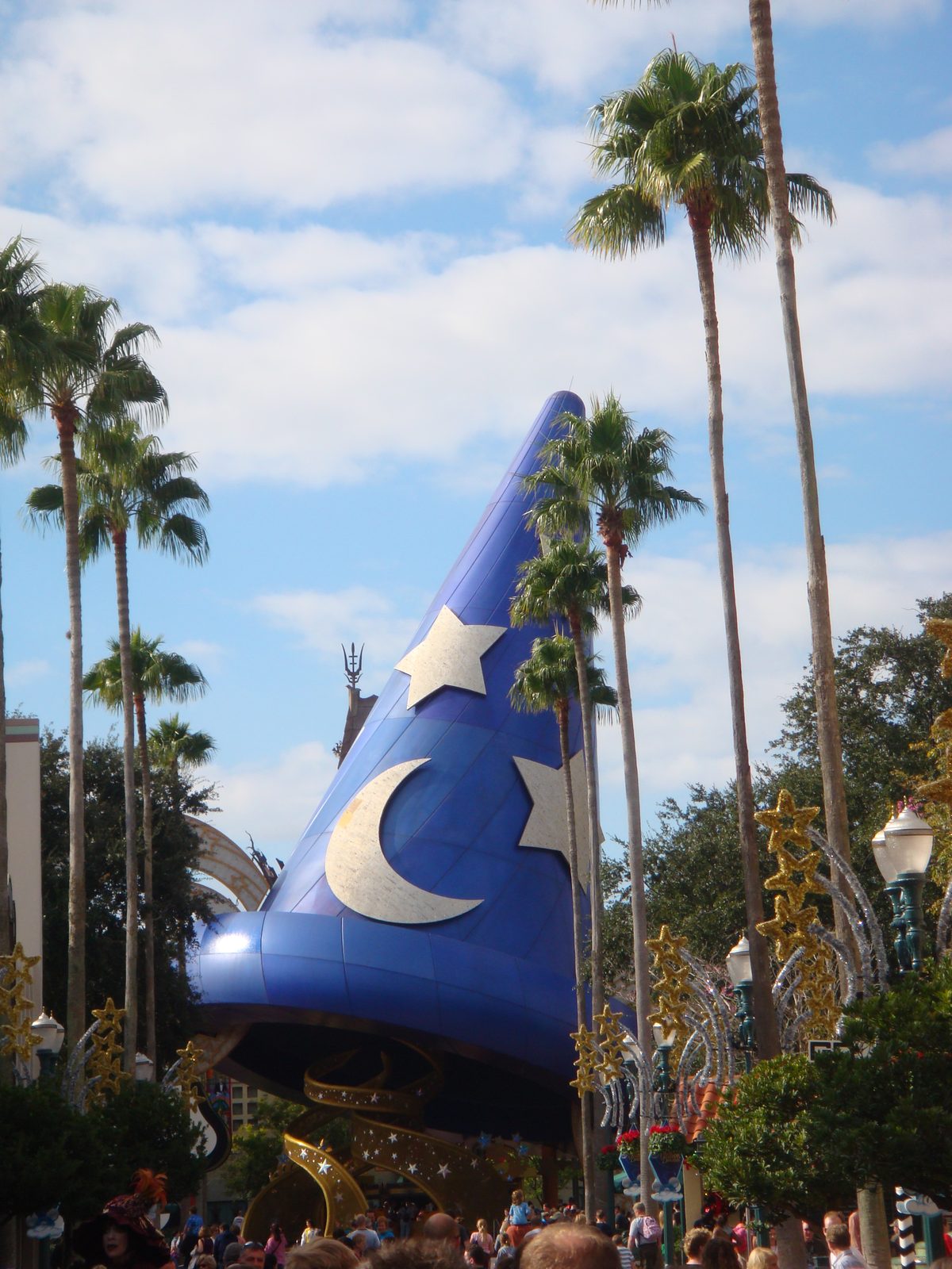 The giant sorcerer's hat at Hollywood Studios