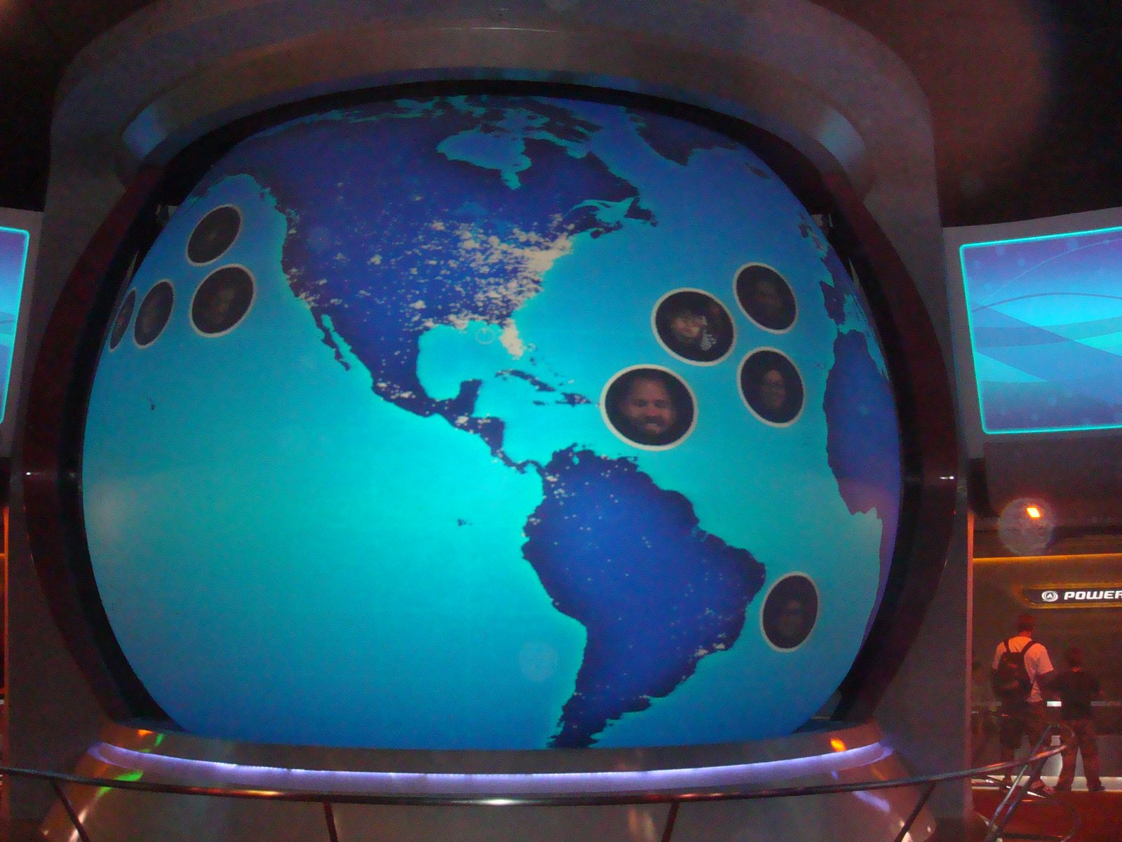Riding through Spaceship Earth at Epcot