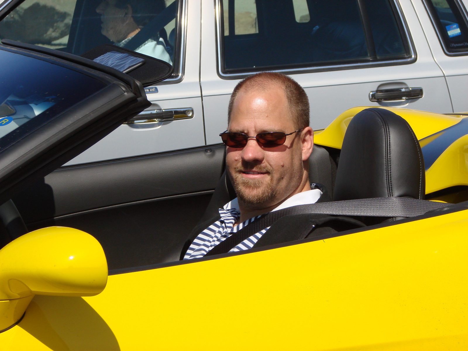 Michael in the Vette at Pismo Beach