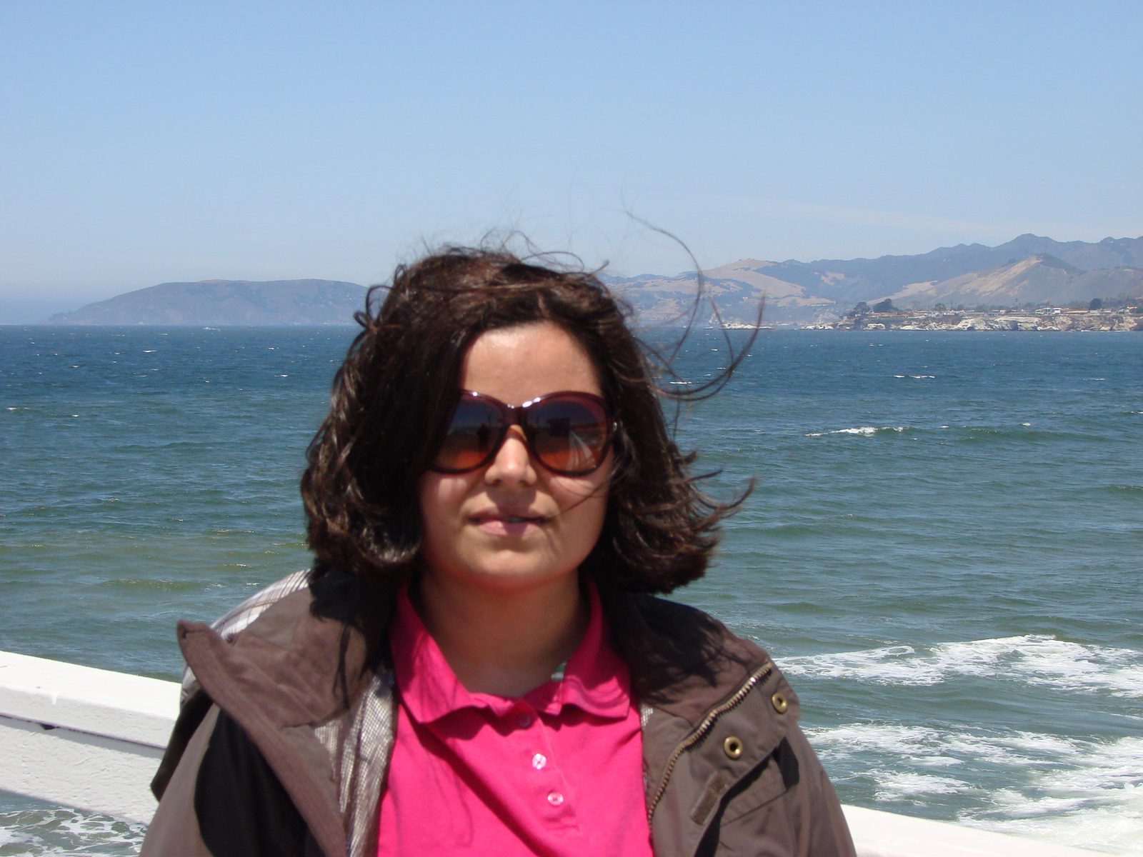 Kathy on a windy day at Pismo Beach