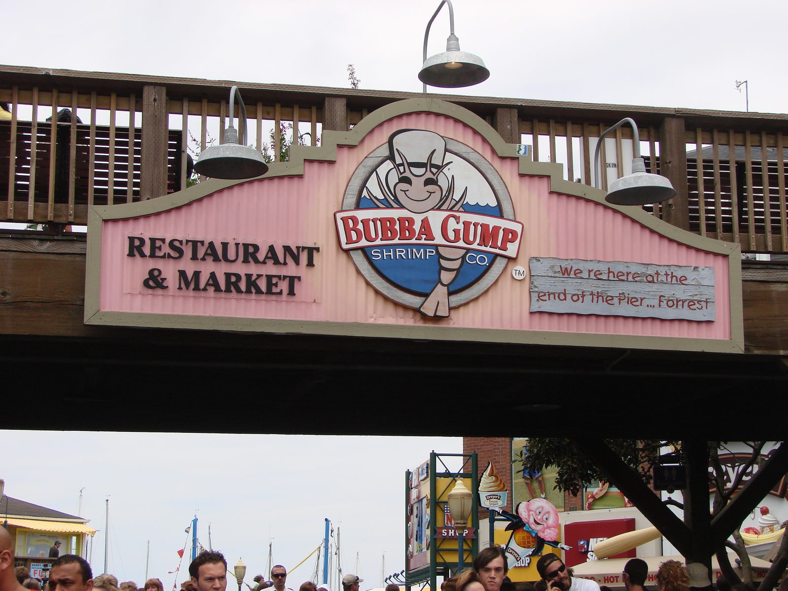 The Bubba Gump Shrimp Co restaurant sign