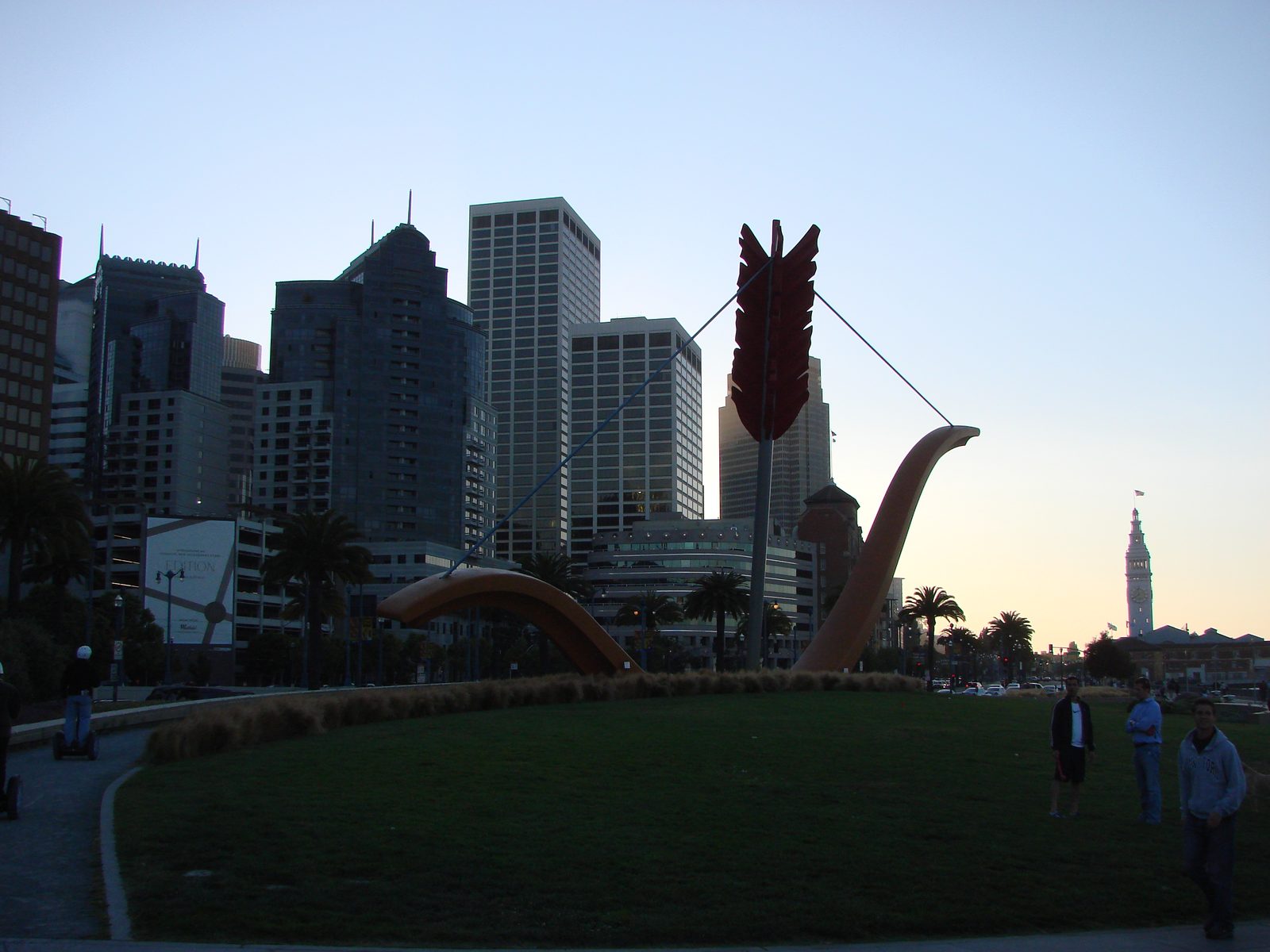 Cupid's Span sculpture along the Embarcadero