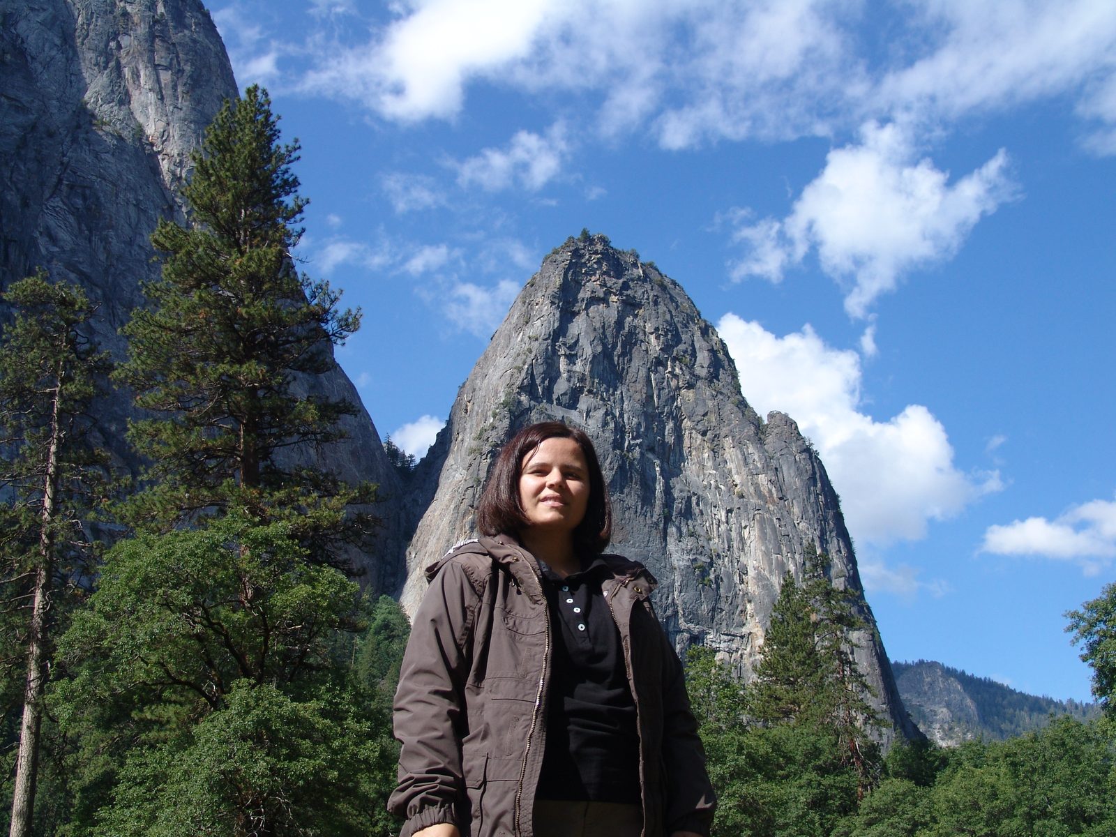 Kathy in front of El Capitan