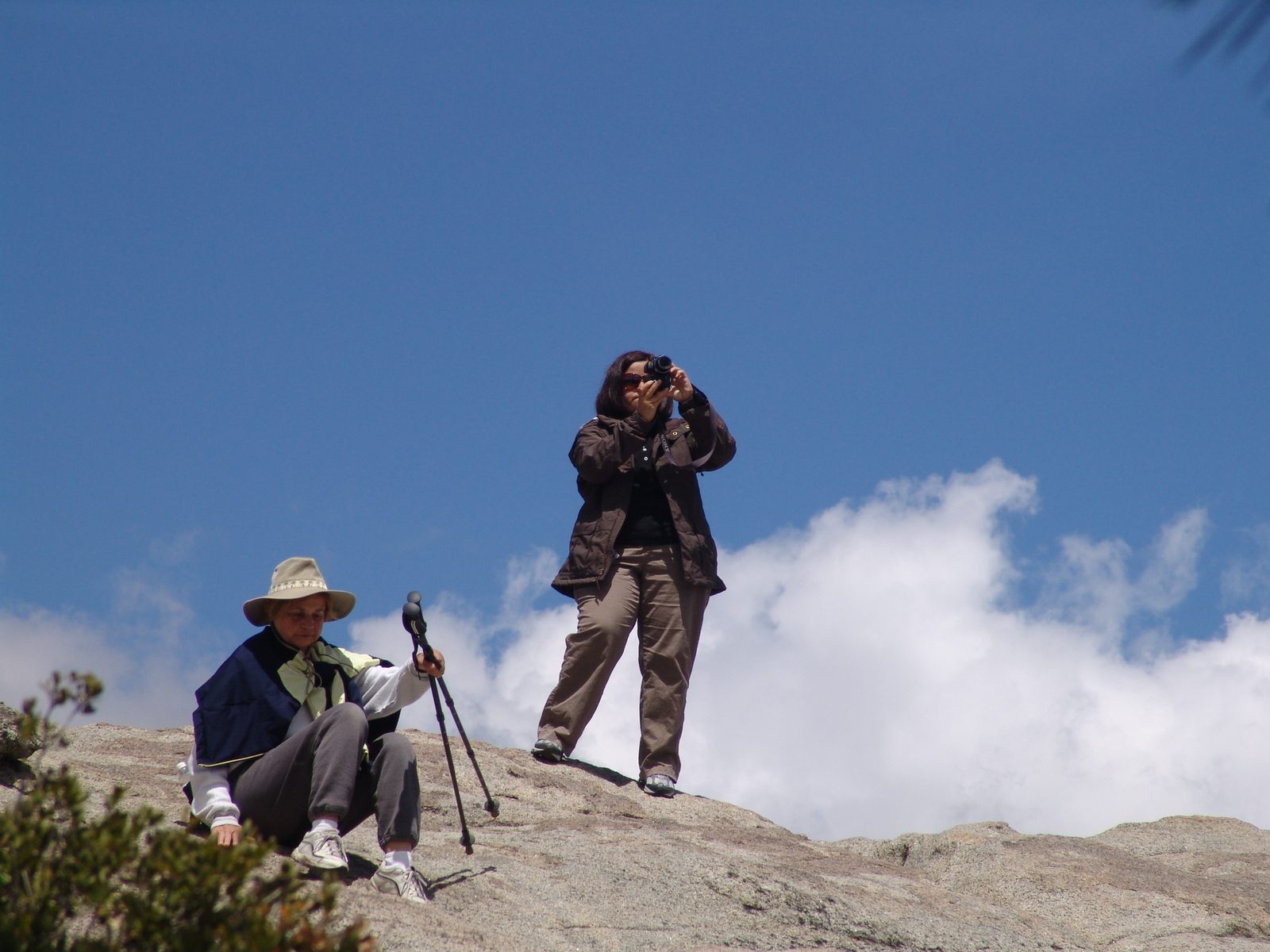 Kathy photographing the view at Glacier Point