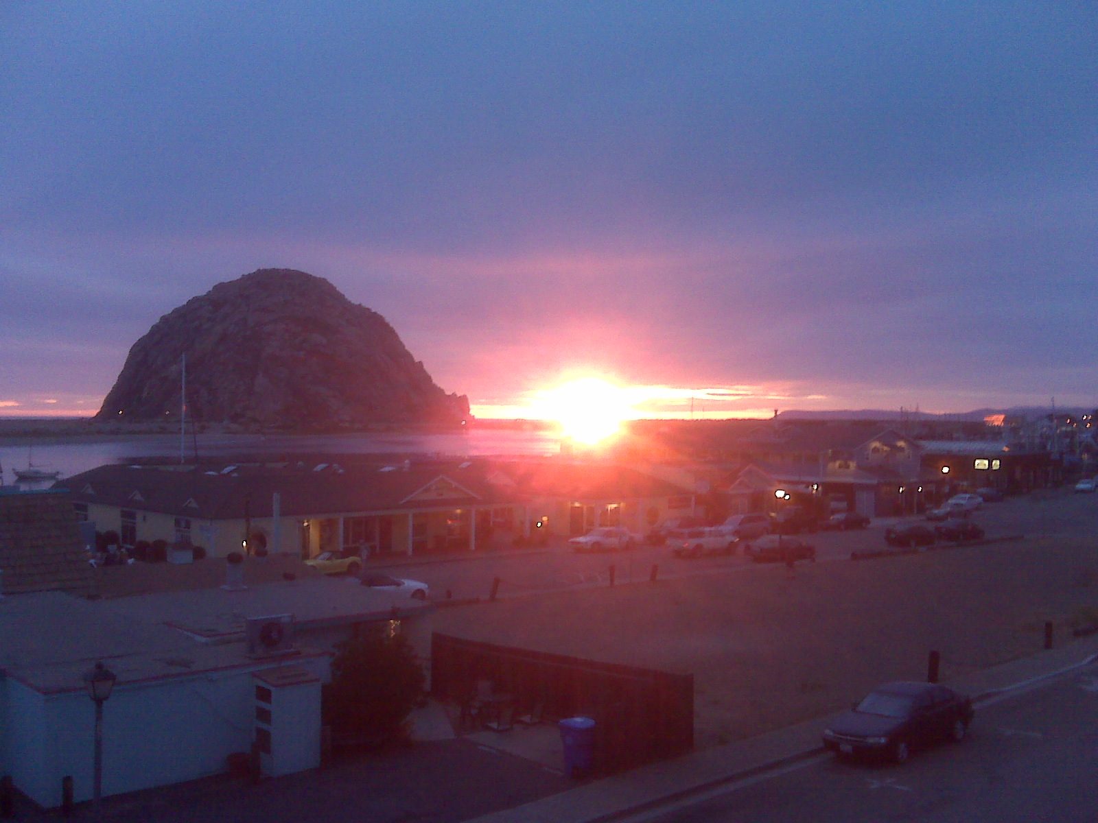 Sunset behind Morro Rock as we pulled in