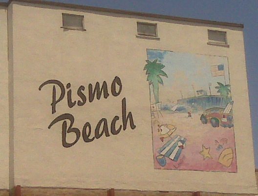 The Pismo Beach welcome mural