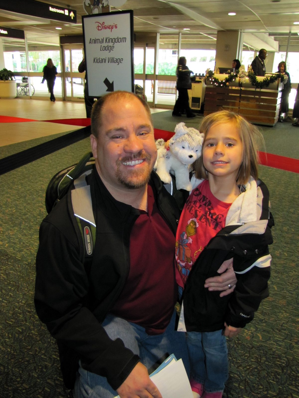 Lisa and Michael in Orlando waiting for the Magical Express