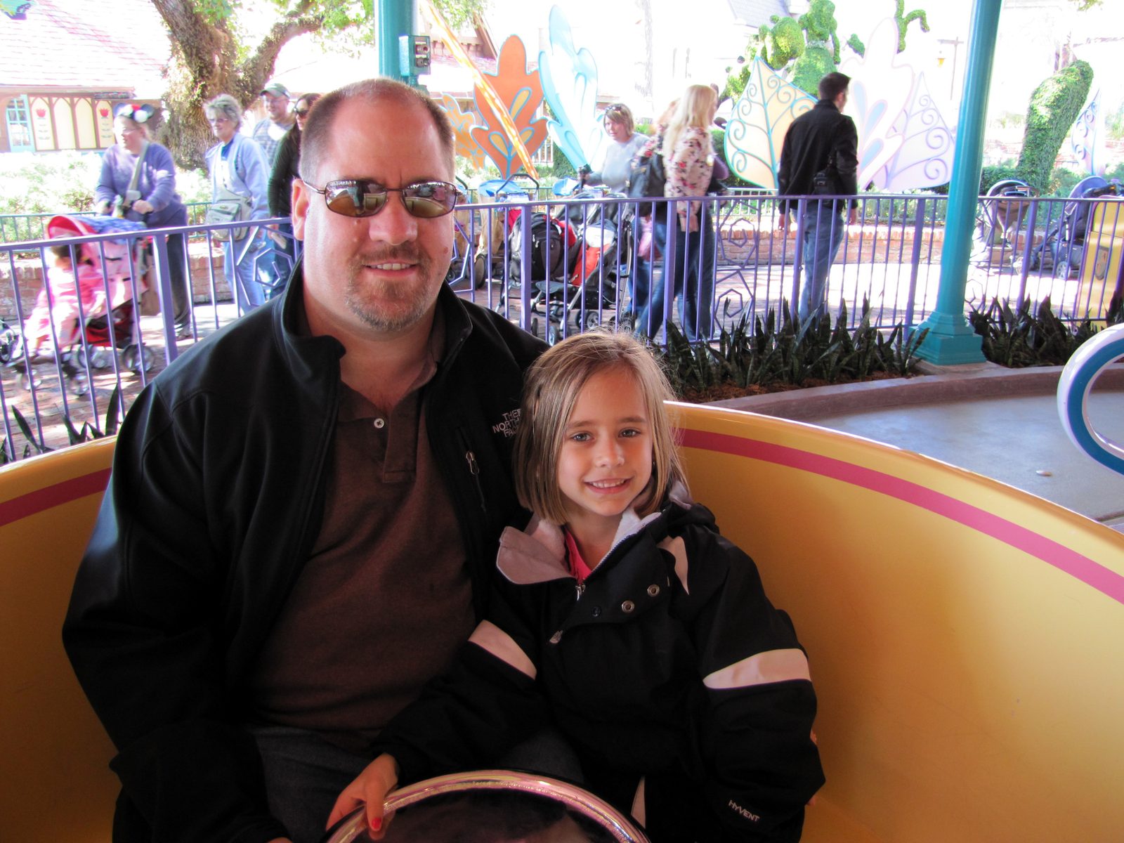 Spinning in the teacups with Lisa