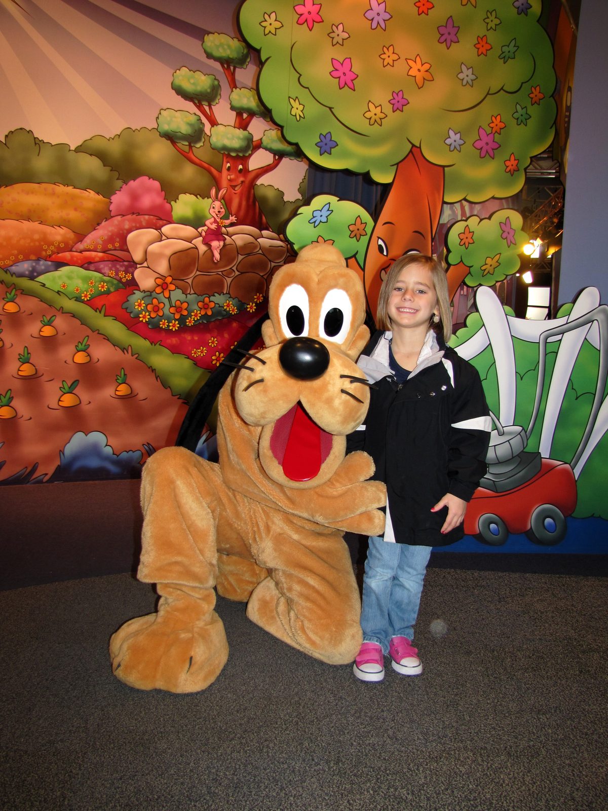 Pluto and Lisa at Epcot