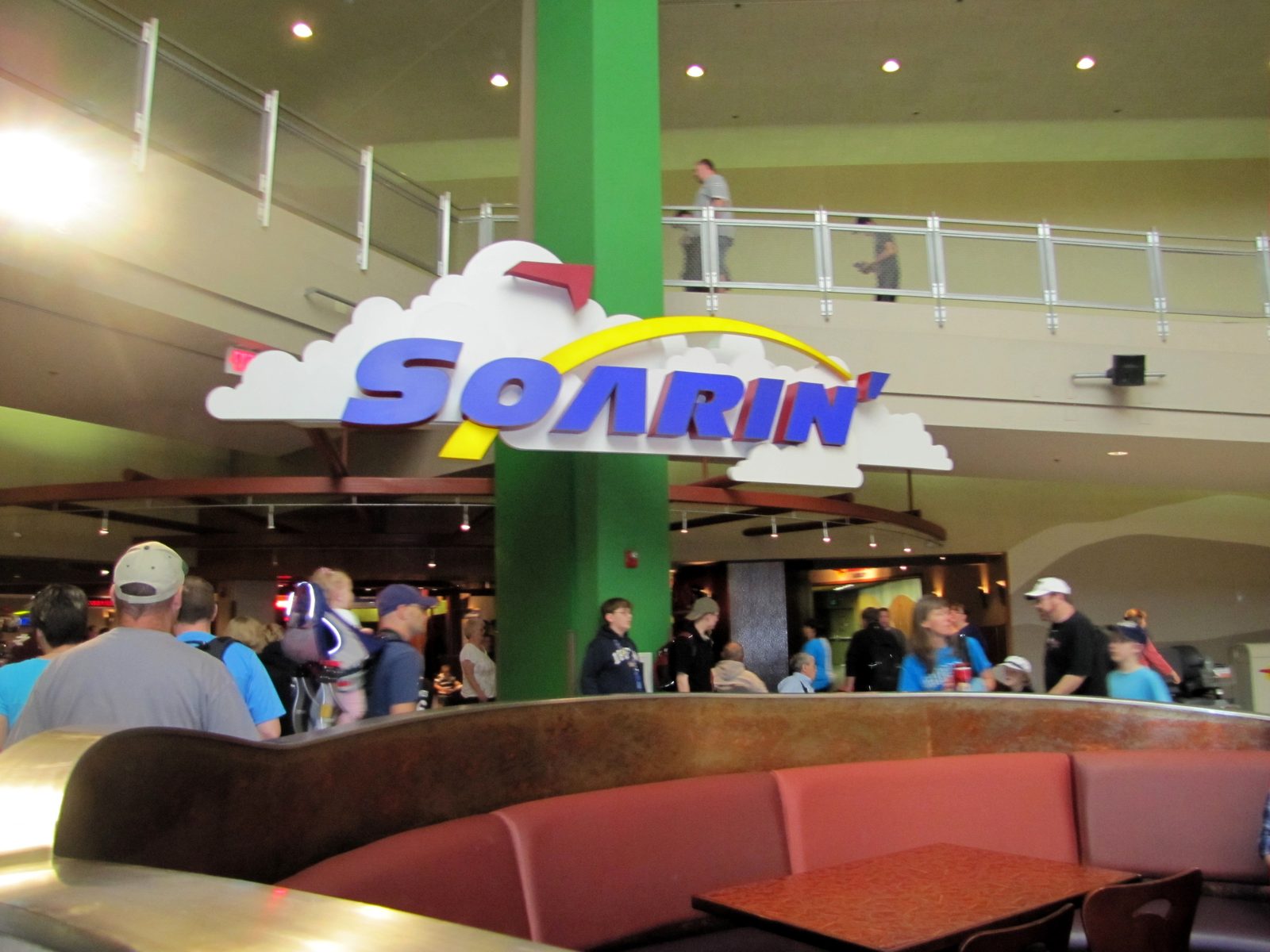 The Soarin' attraction sign
