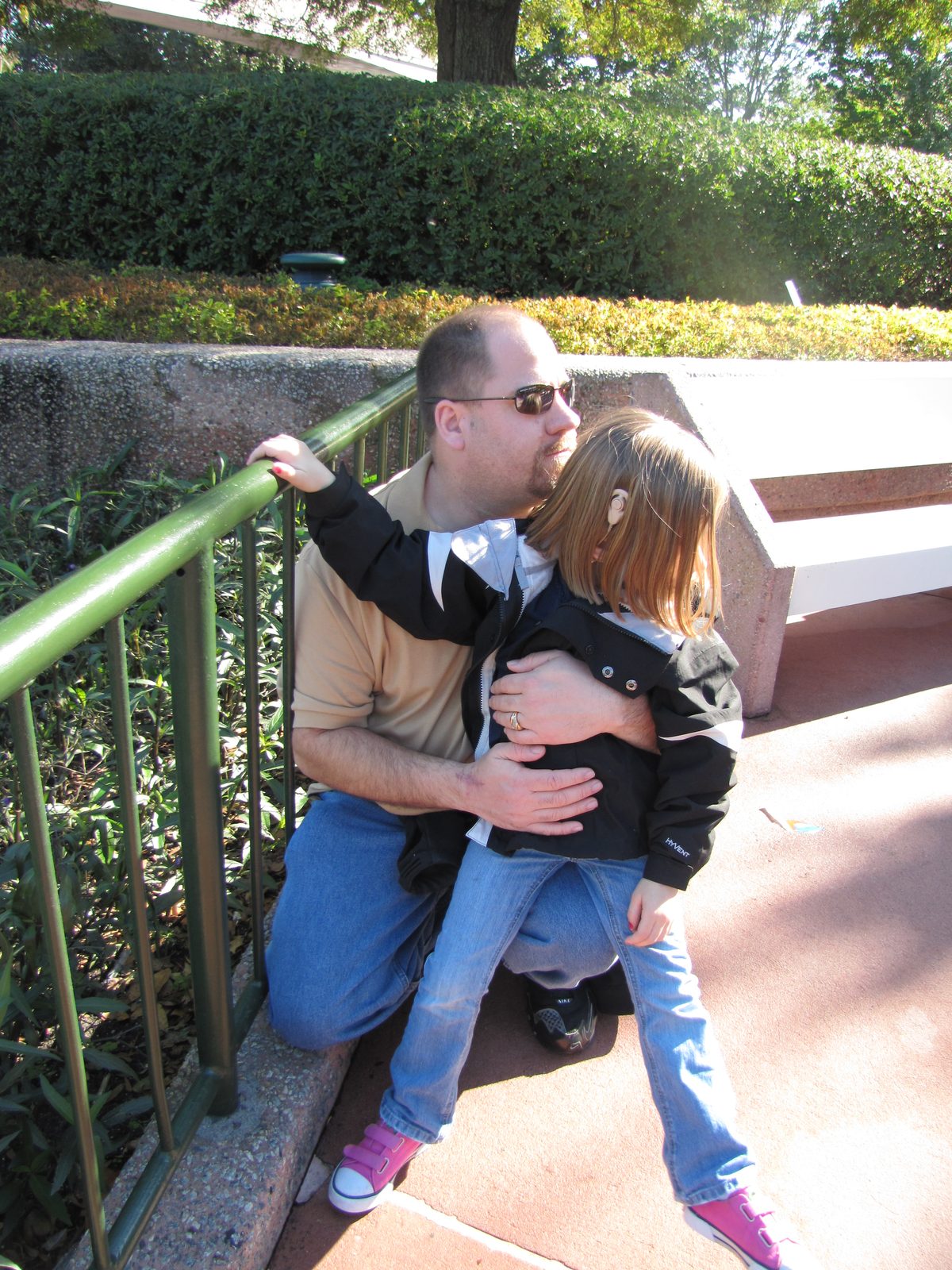Lisa and me on a footbridge