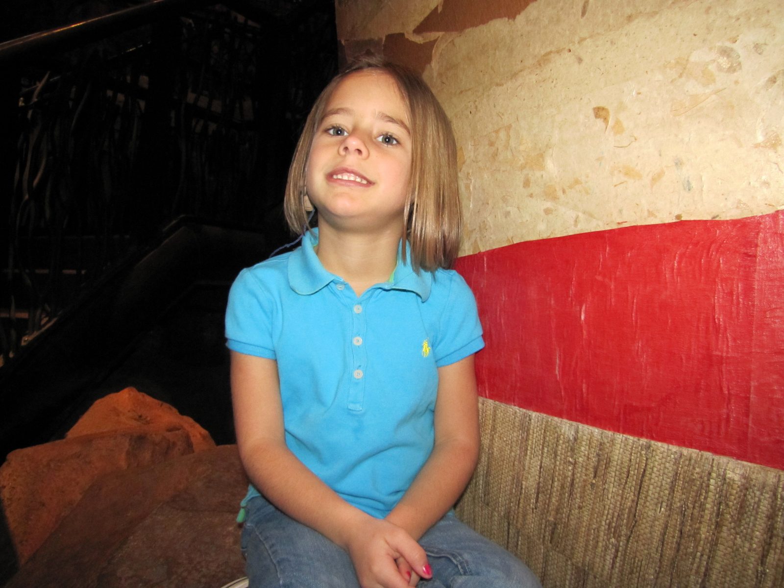 Lisa waiting at Animal Kingdom Lodge