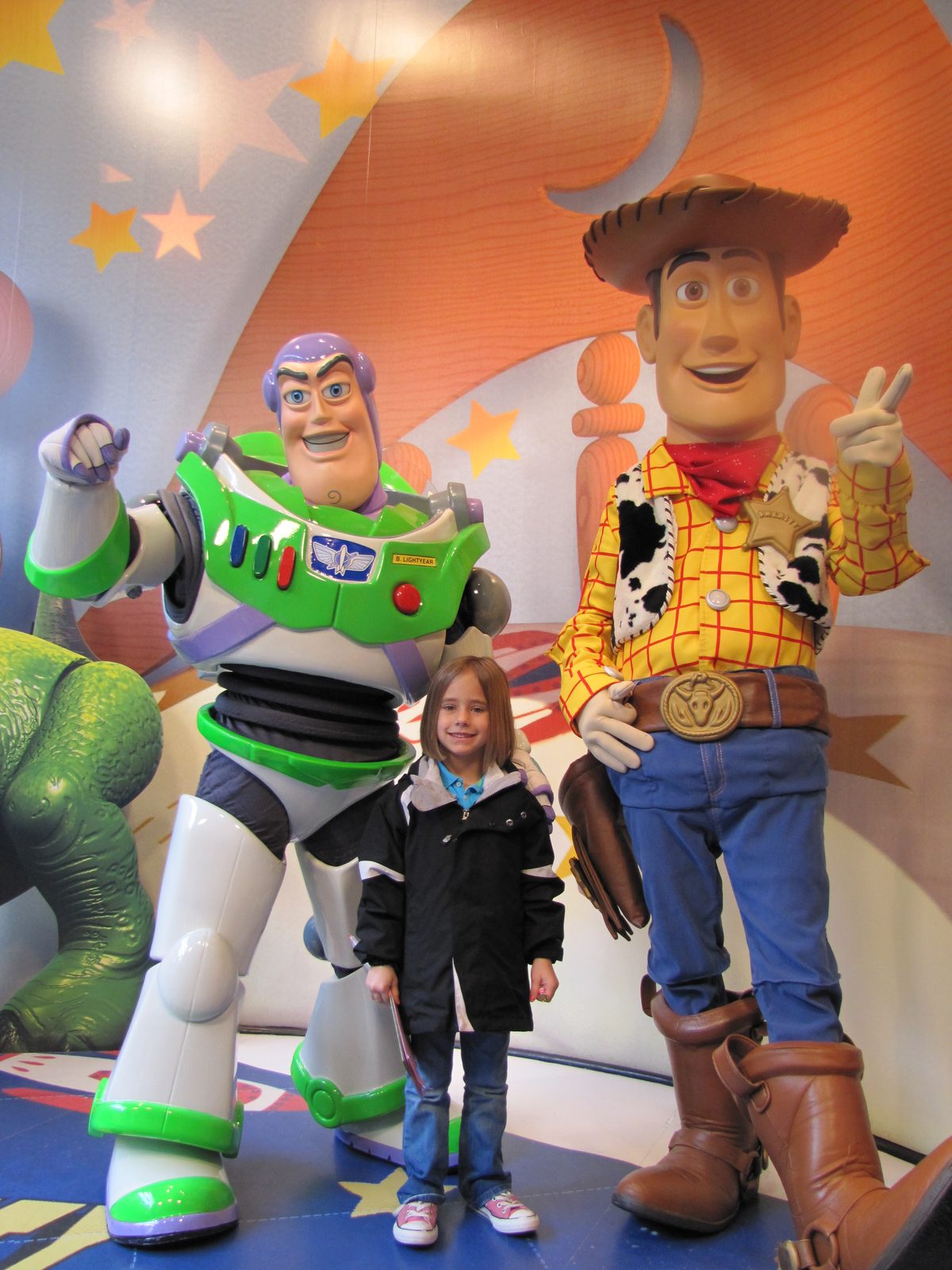 Lisa finally meeting Buzz and Woody at Hollywood Studios