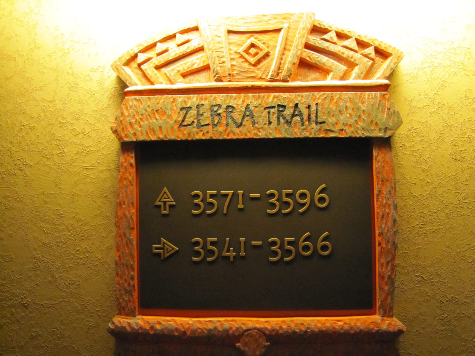 The Zebra Trail signage at Animal Kingdom Lodge