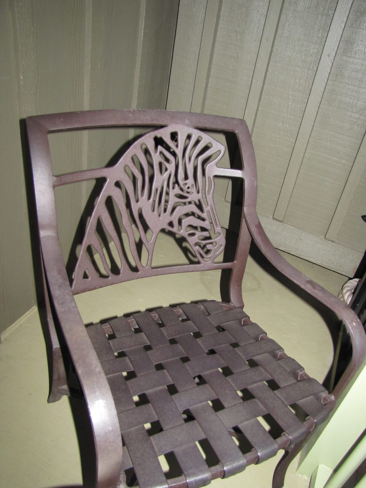 Zebra chair on the balcony