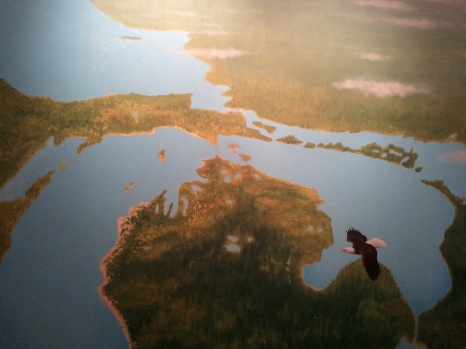 A painted map of the straits
