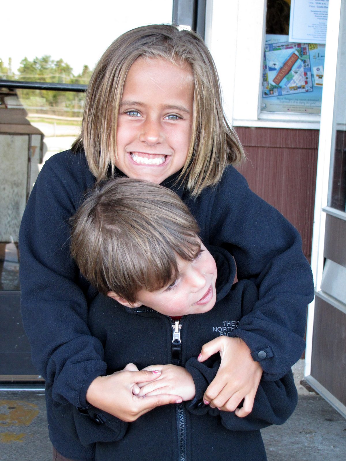 Lisa hugging Thomas at Castle Rock