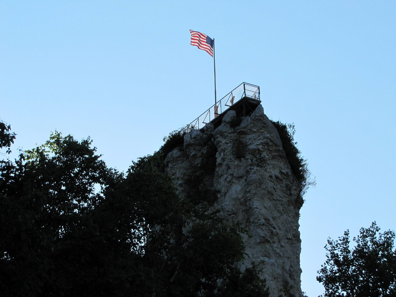 The top of Castle Rock, a long way up