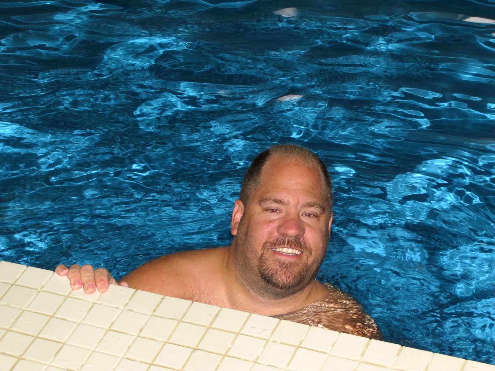 Winding down in the hot tub after our day