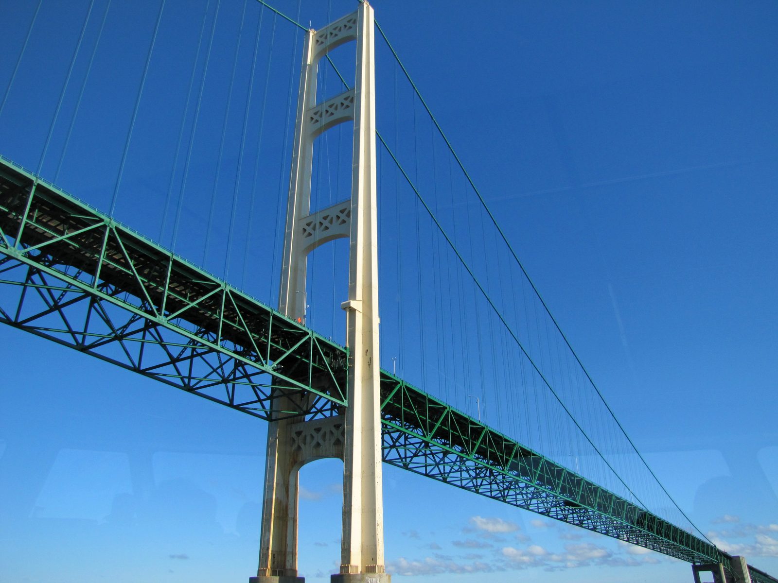 Under the Mackinac Bridge on the ferry
