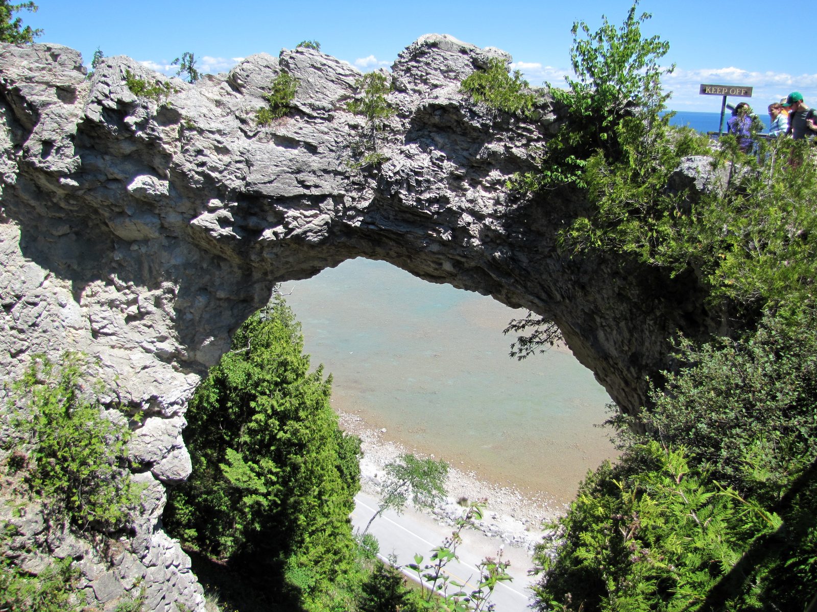 Arch Rock overlooking the water