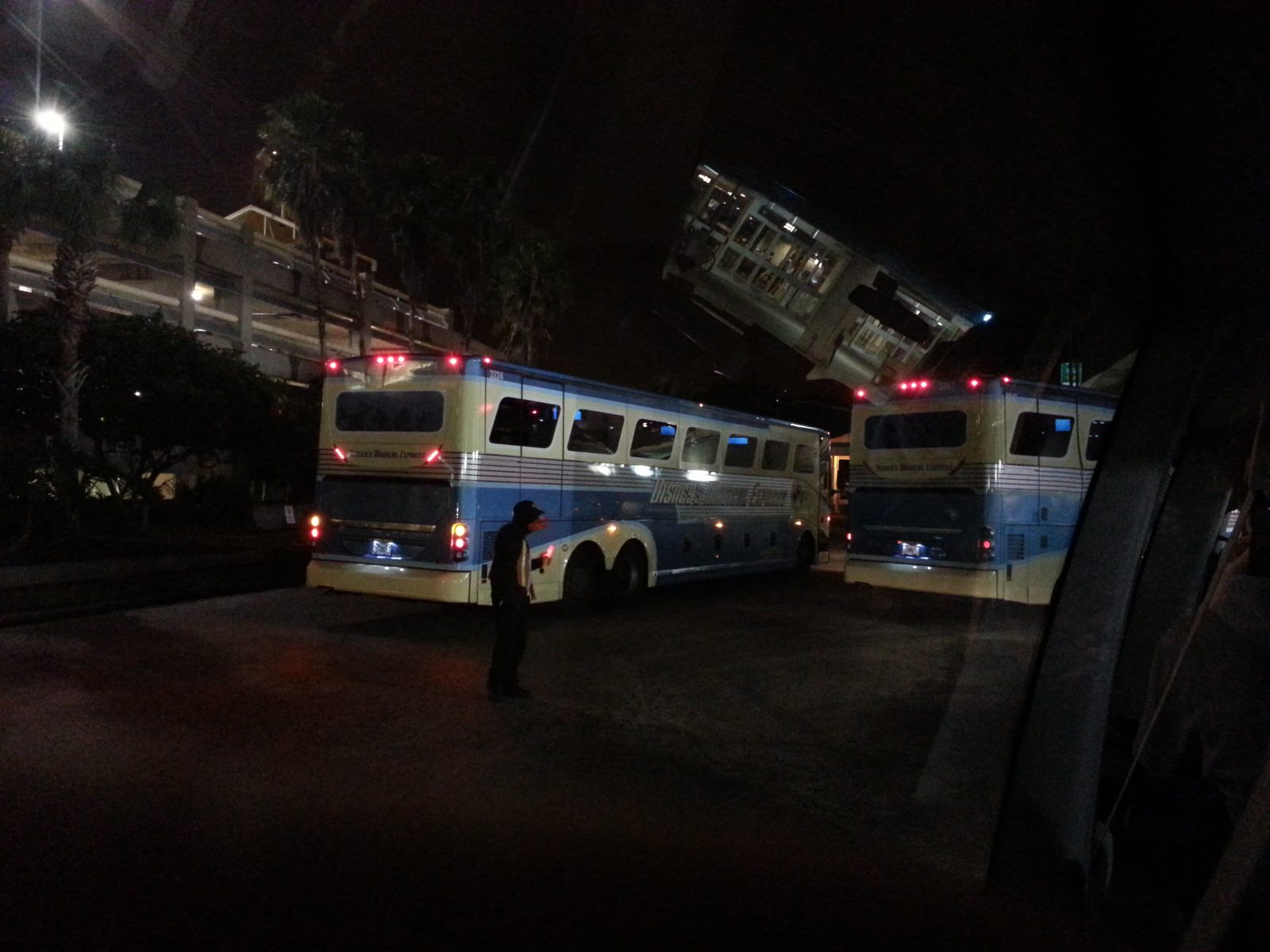 Our shuttle bus arrives at the resort