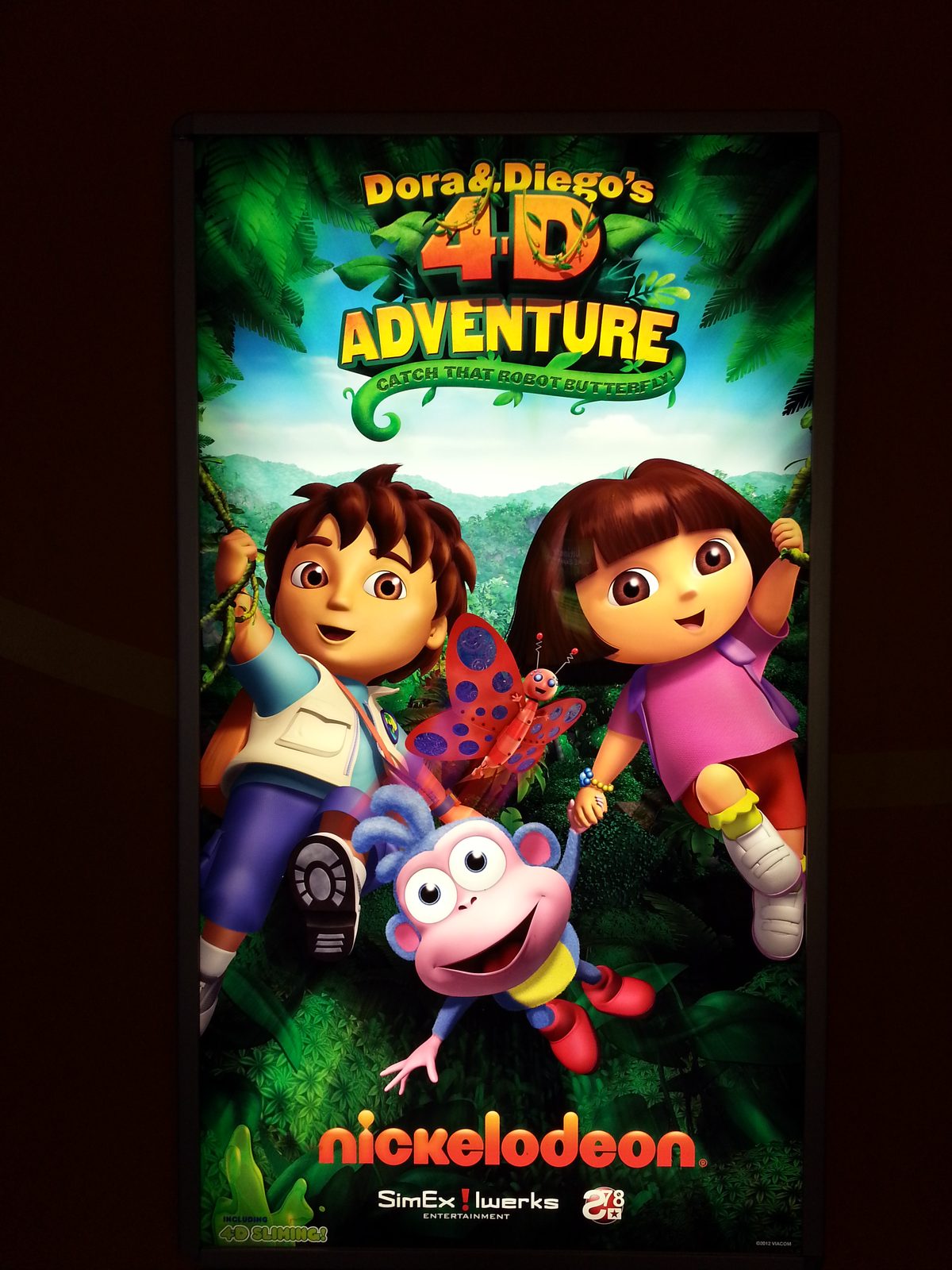 Checking the resort's 4D movie choices