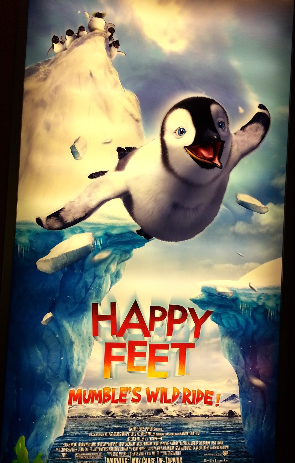 Happy Feet 4D poster at the resort theater
