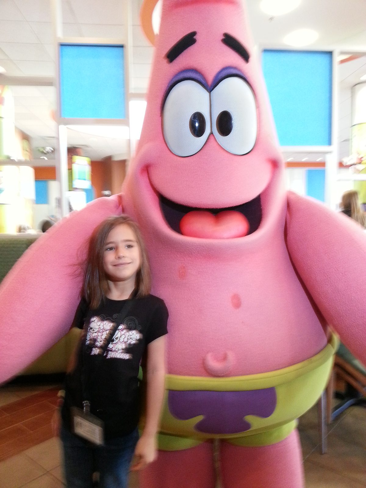 Patrick stops by our table at breakfast