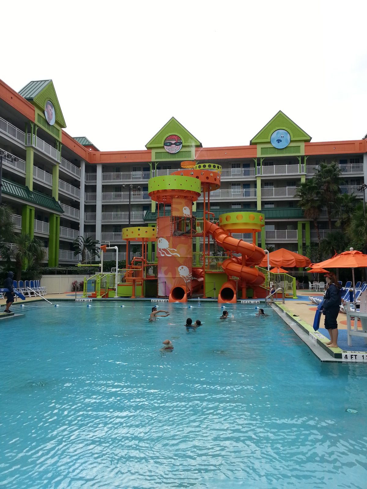 One last look at the resort's slide tower
