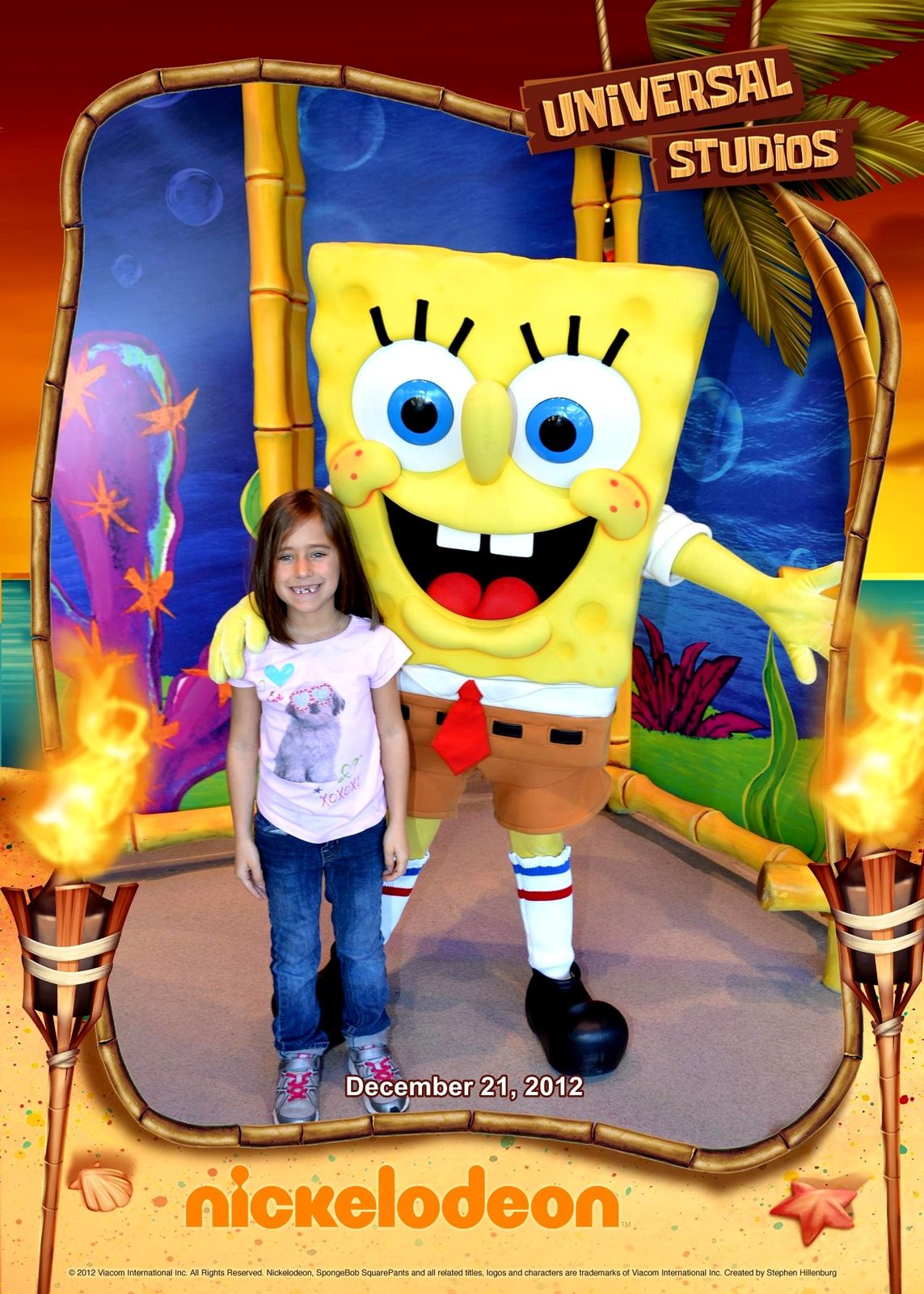 Lisa and SpongeBob in the Nickelodeon photo frame