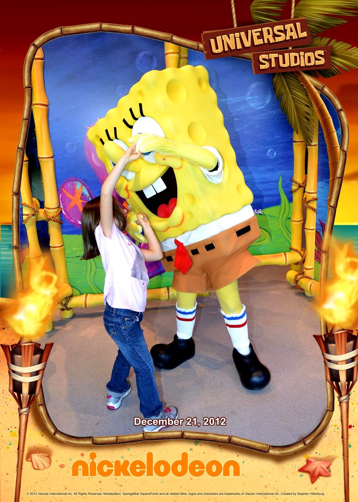 Another pose with SpongeBob at Universal Studios