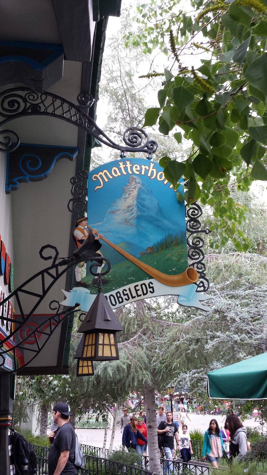The Matterhorn Bobsleds sign at Disneyland