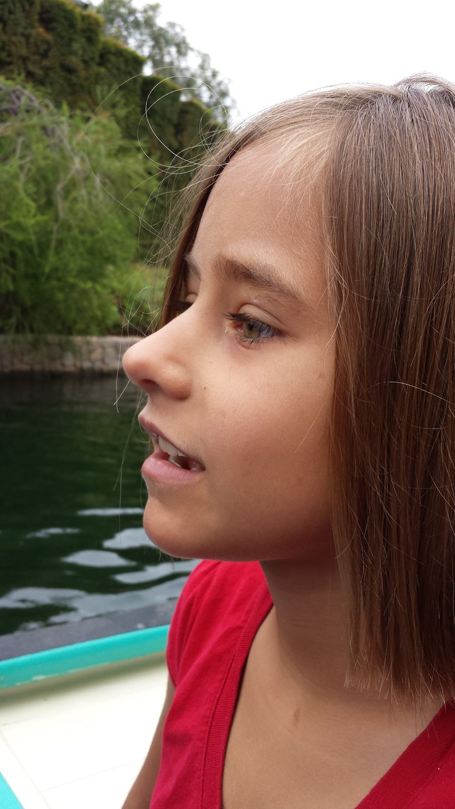 Lisa looking out over the canal