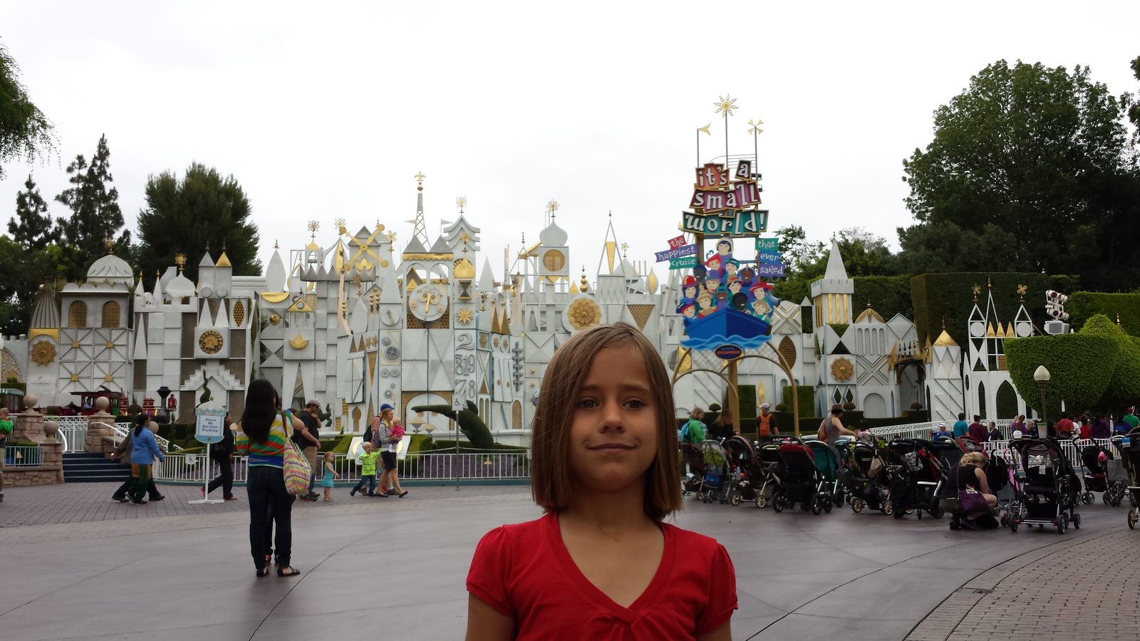 Lisa in front of it's a small world