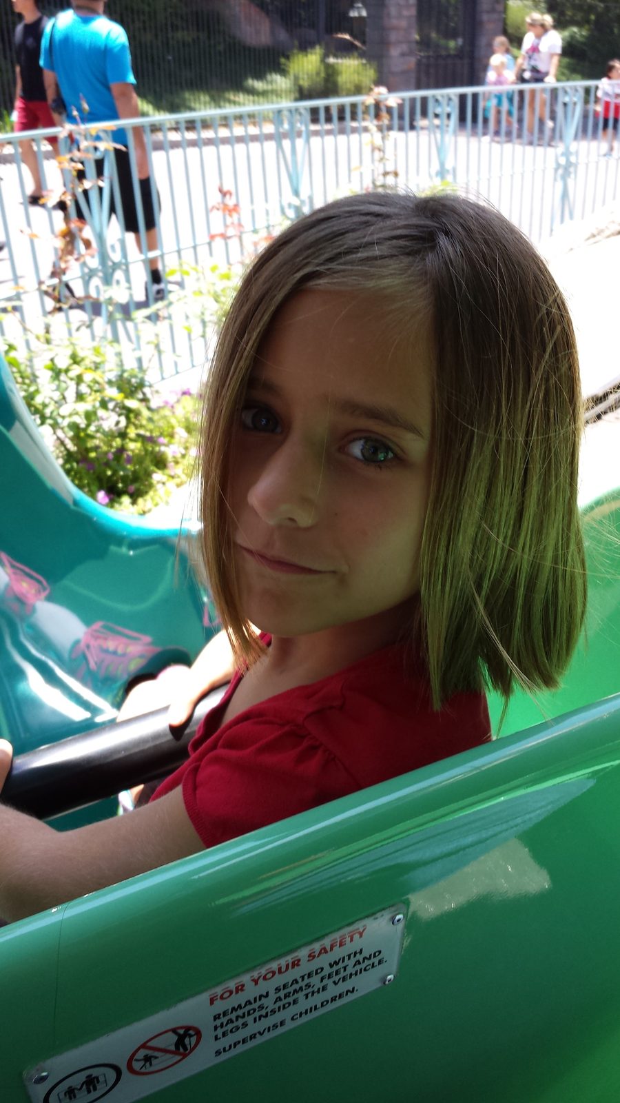 Lisa on a ride at Disneyland