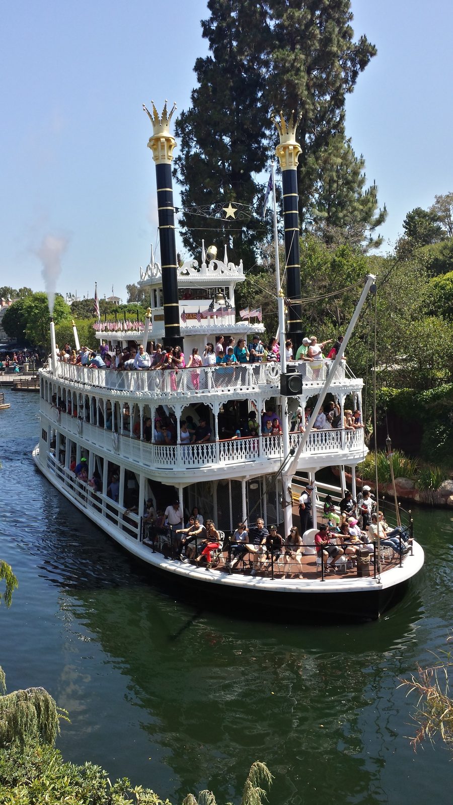 The Mark Twain Riverboat on the river