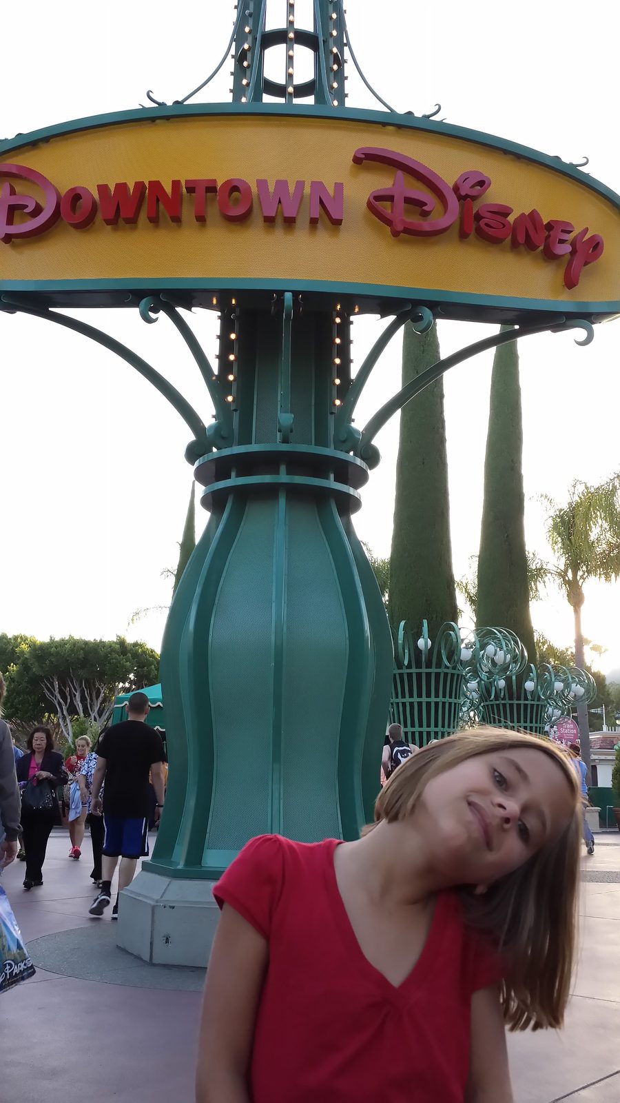 Lisa under the Downtown Disney sign