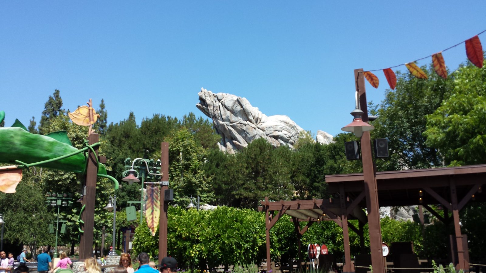 Looking toward the mountains in Cars Land