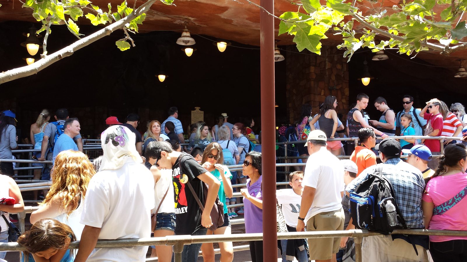 Waiting in line at Cars Land