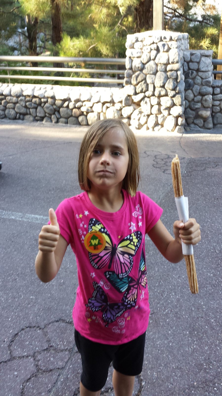 Lisa with a churro at California Adventure