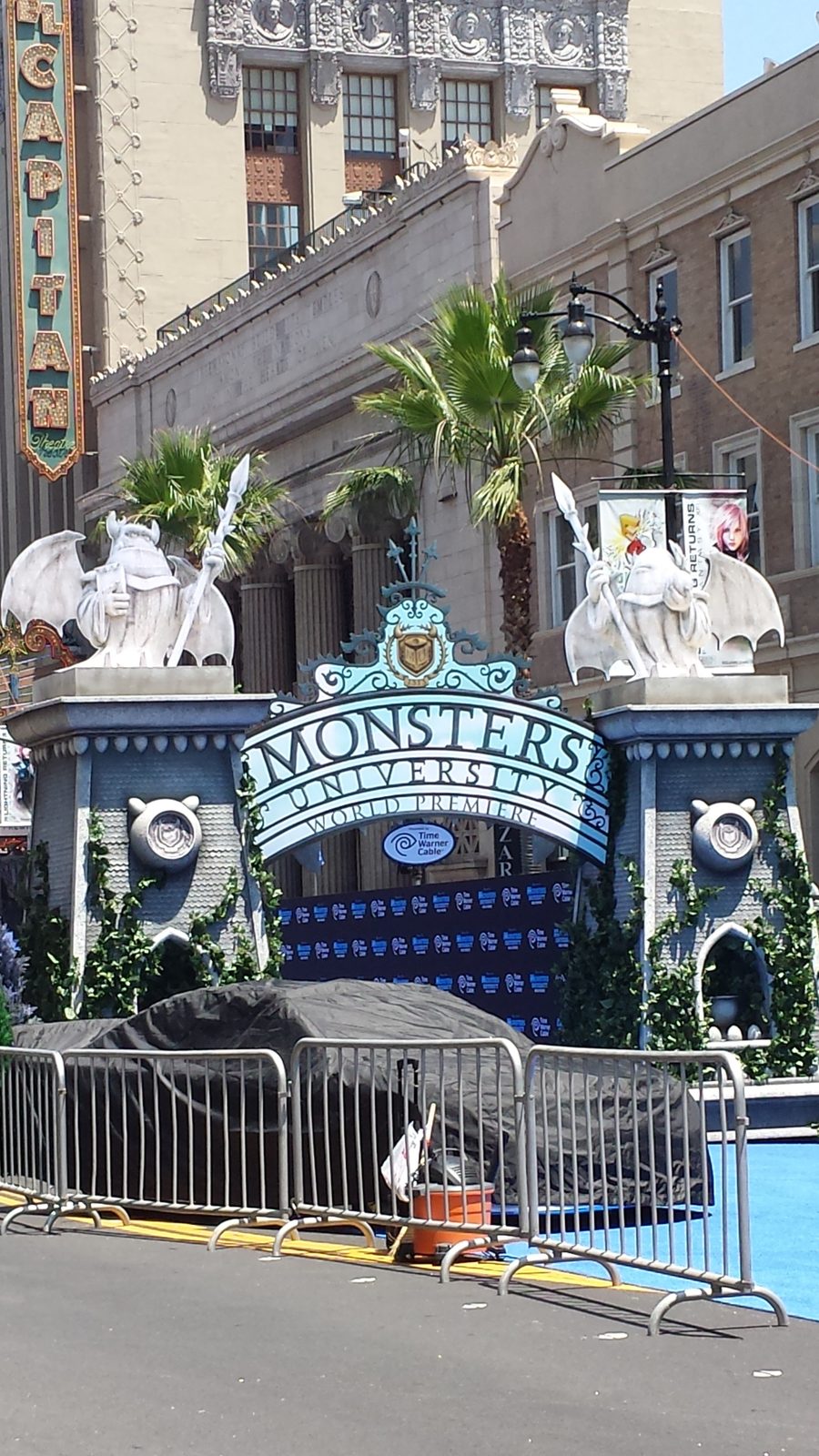 The Monsters University gate across from the El Capitan