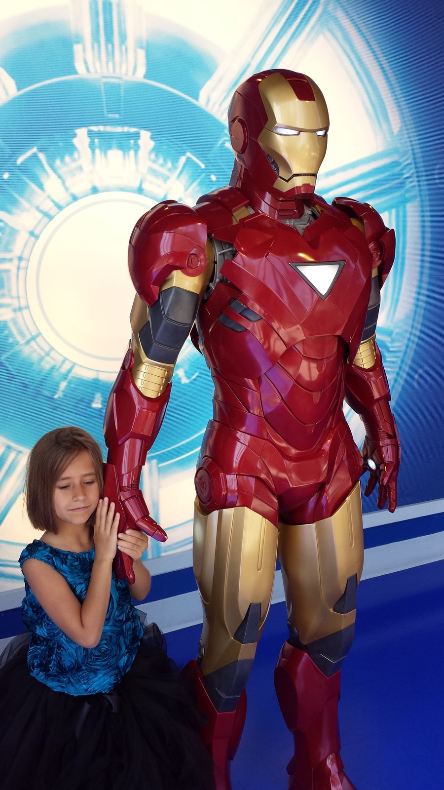 Lisa and me with a wax Iron Man